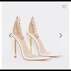 White Snake Skin Sandal - BRAND NEW - NEVER WORN